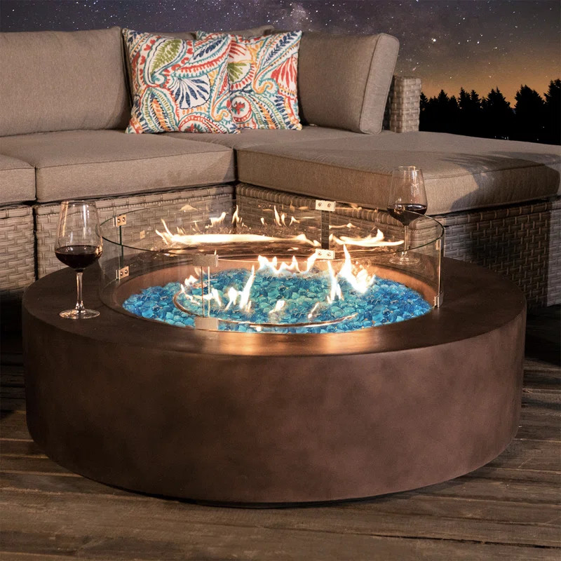Koby Concrete Propane Fire Pit Table | Wayfair North America
