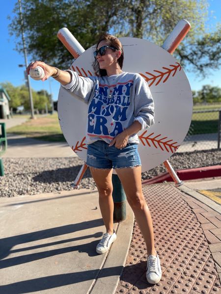 In my baseball mom era 💙⚾️❤️ baseball mom sweatshirt (sized up 2 sizes to a large!) 

#LTKkids #LTKsalealert #LTKfindsunder50