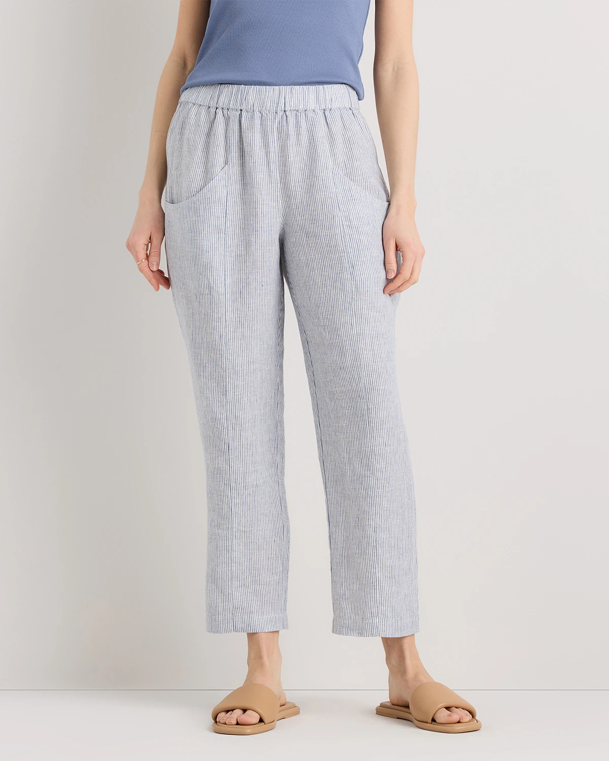 100% European Linen Tapered Ankle Pants | Quince