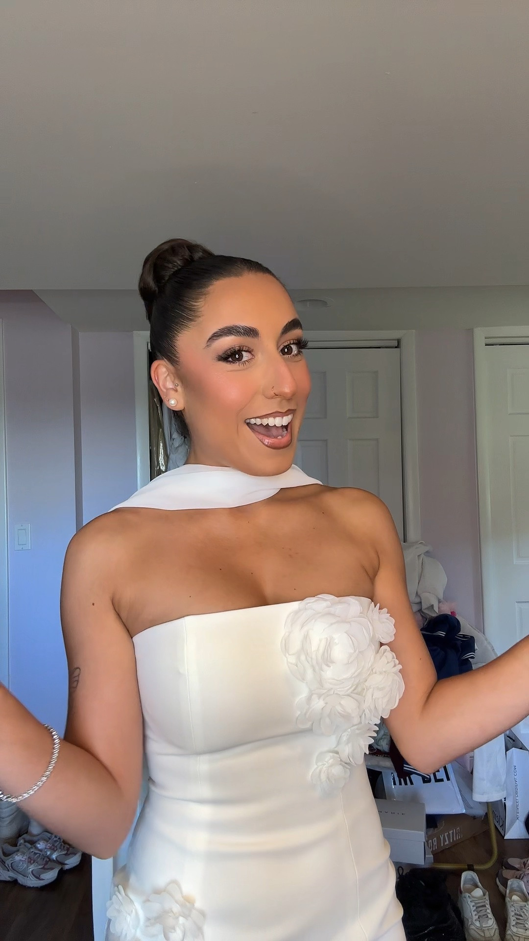 Perfect bridal shower outfit. Great bridal era dress & accessories! Great quality & fit. Got a size XS in the dress

#LTKvlog #LTKootd #LTKWedding