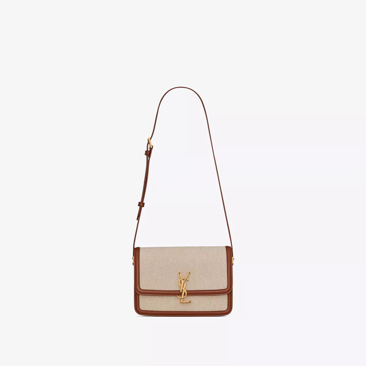 Solferino Medium Satchel In Canvas And Leather Beige One Size | Saint Laurent Inc. (Global)