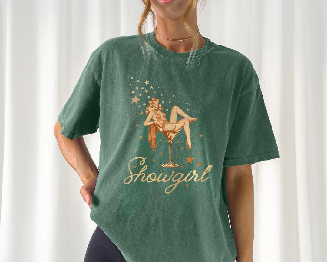 Vintage Showgirl Graphic Tee: Celestial Stars, Unisex Comfort Colors Shirt | Etsy (US)