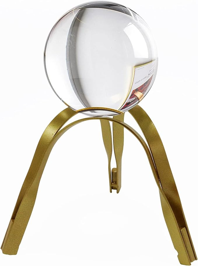 E-isata Modern Abstract Art Crystal Ball with Gold Iron Stand Decorative Ornaments for Living Roo... | Amazon (US)