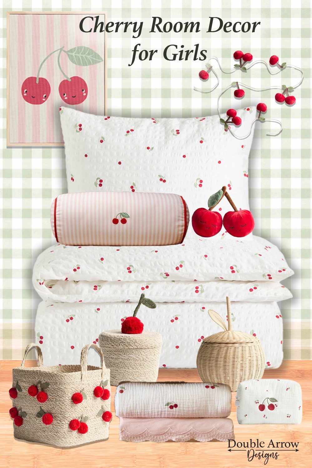 Create the sweetest girls’ room with these cherry inspired bedding, decor, baskets and accessories. Perfect for a playful, cozy bedroom refresh with a timeless cottage feel.🍒

#LTKHome #LTKKids