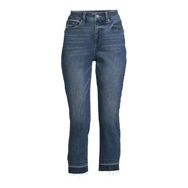 Time and Tru Women's Straight Leg Crop Jeans - Walmart.com | Walmart (US)