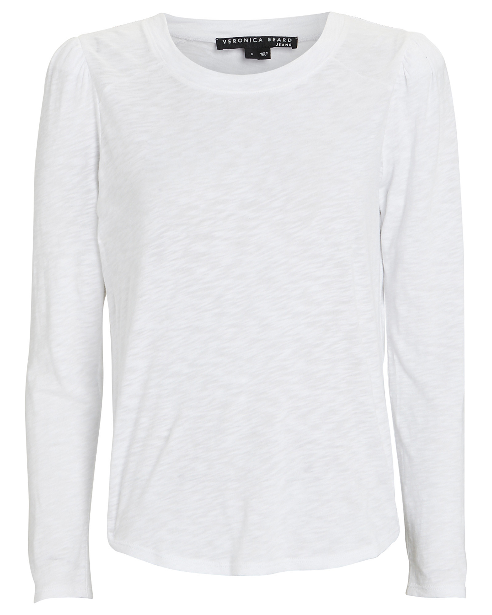 Veronica Beard Mason Baseball Cotton T-Shirt, White P | INTERMIX