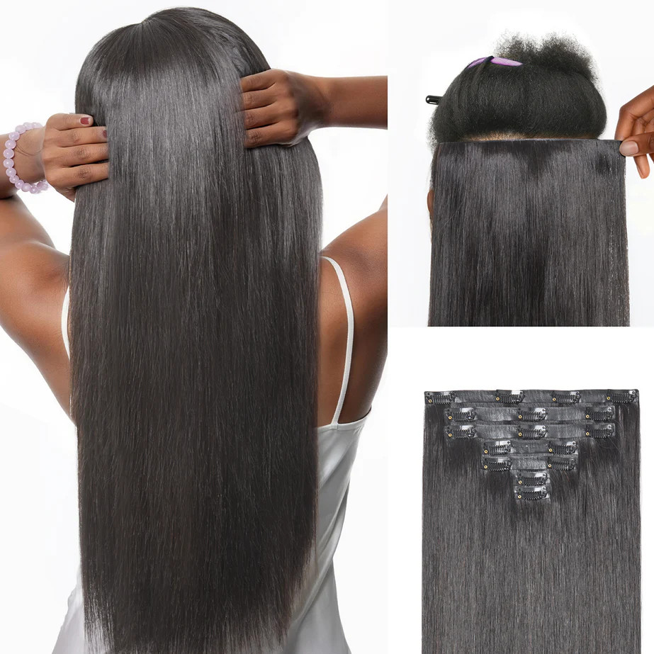 Silky Straight Invisible Clip In Human Hair Extensions | Luvmehair