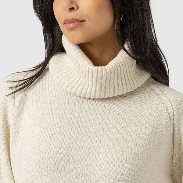 Oxford Cashmere Jumper - Cream | Saint + Sofia