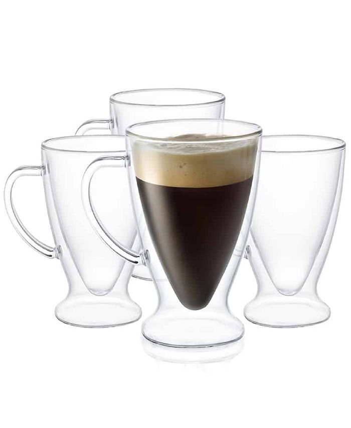 JoyJolt Declan Irish Coffee Double Wall Insulated Mugs, Set of 4 & Reviews - Glassware & Drinkwar... | Macys (US)