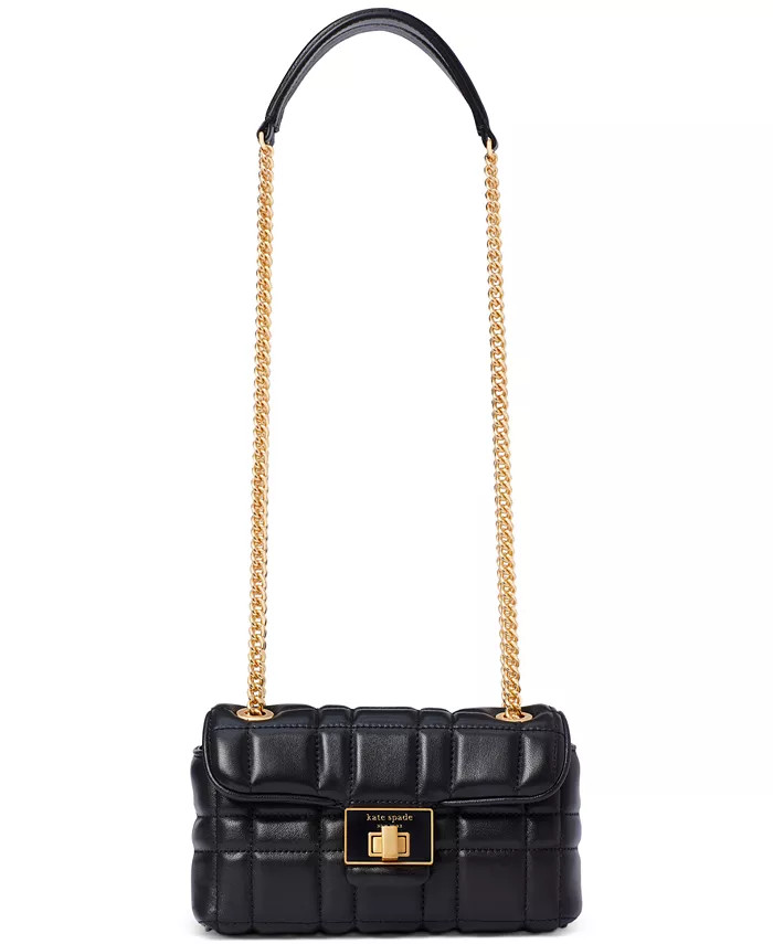 Evelyn Quilted Leather Small Shoulder Crossbody | Macy's