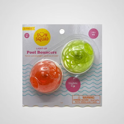 Light-Up Pool Bouncer Balls 2 pc - Sun Squad™ | Target