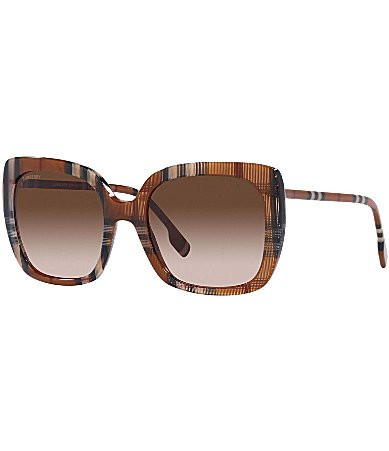 Burberry Women's 54mm Square Sunglasses - Brown Check | Dillard's