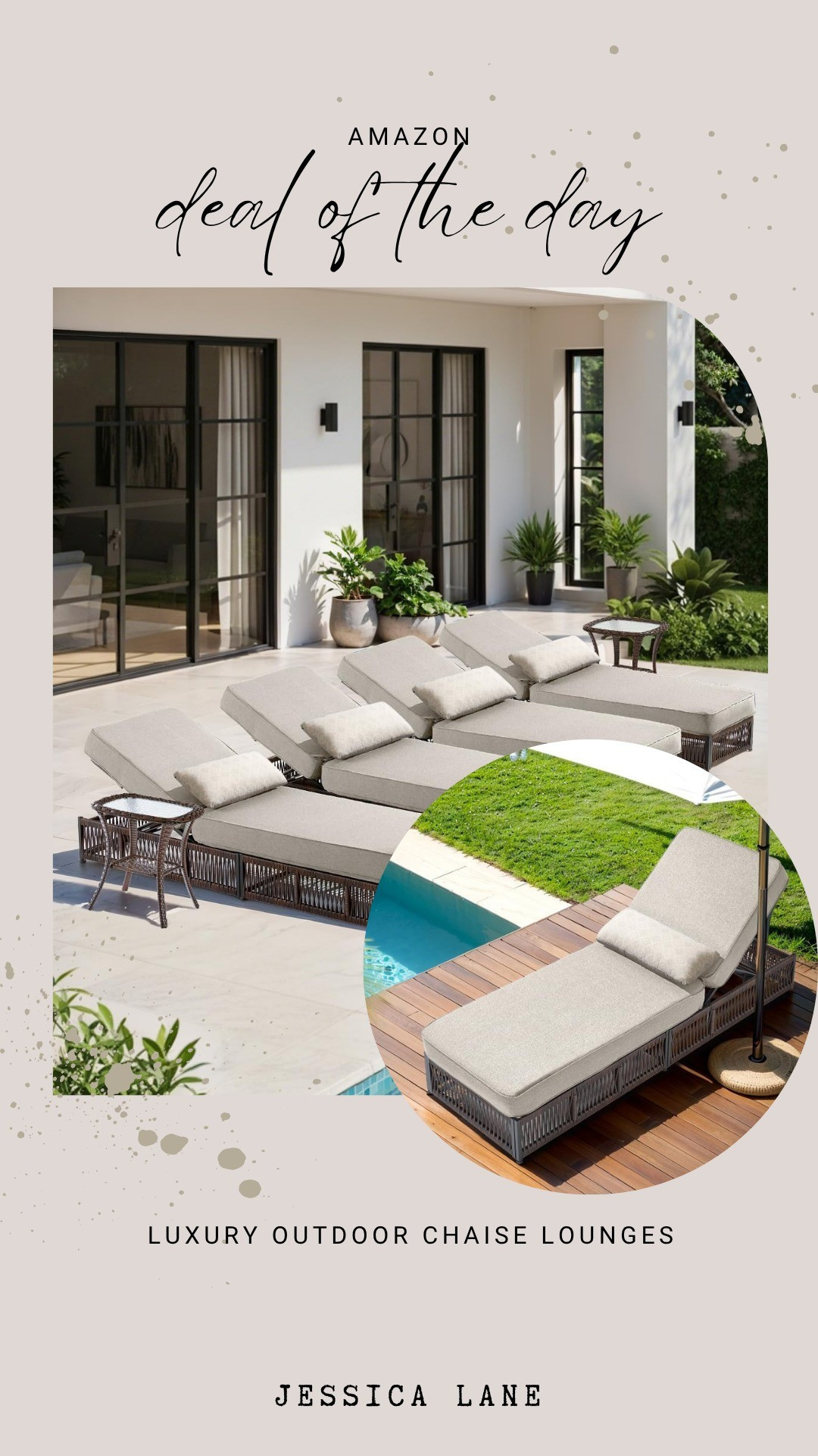 Create a resort-style experience in your own backyard with these luxury outdoor chaise lounges. They offer the perfect blend of comfort and durability for poolside relaxation.#outdoorliving #patiofurniture #amazonhome #summerready

#LTKSeasonal #LTKSaleAlert #LTKHome