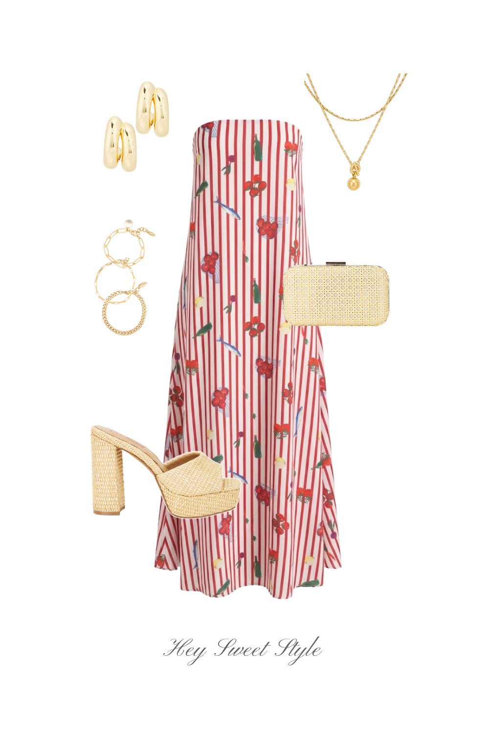 Vacation Outfit: Striped Coastal Dress 🍋 

 