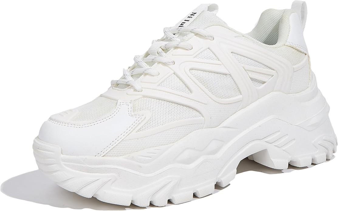 Niluber Chunky Sneakers for Women Platform Sneakers for Women Comfortable Casual Tennis Shoes Lac... | Amazon (US)