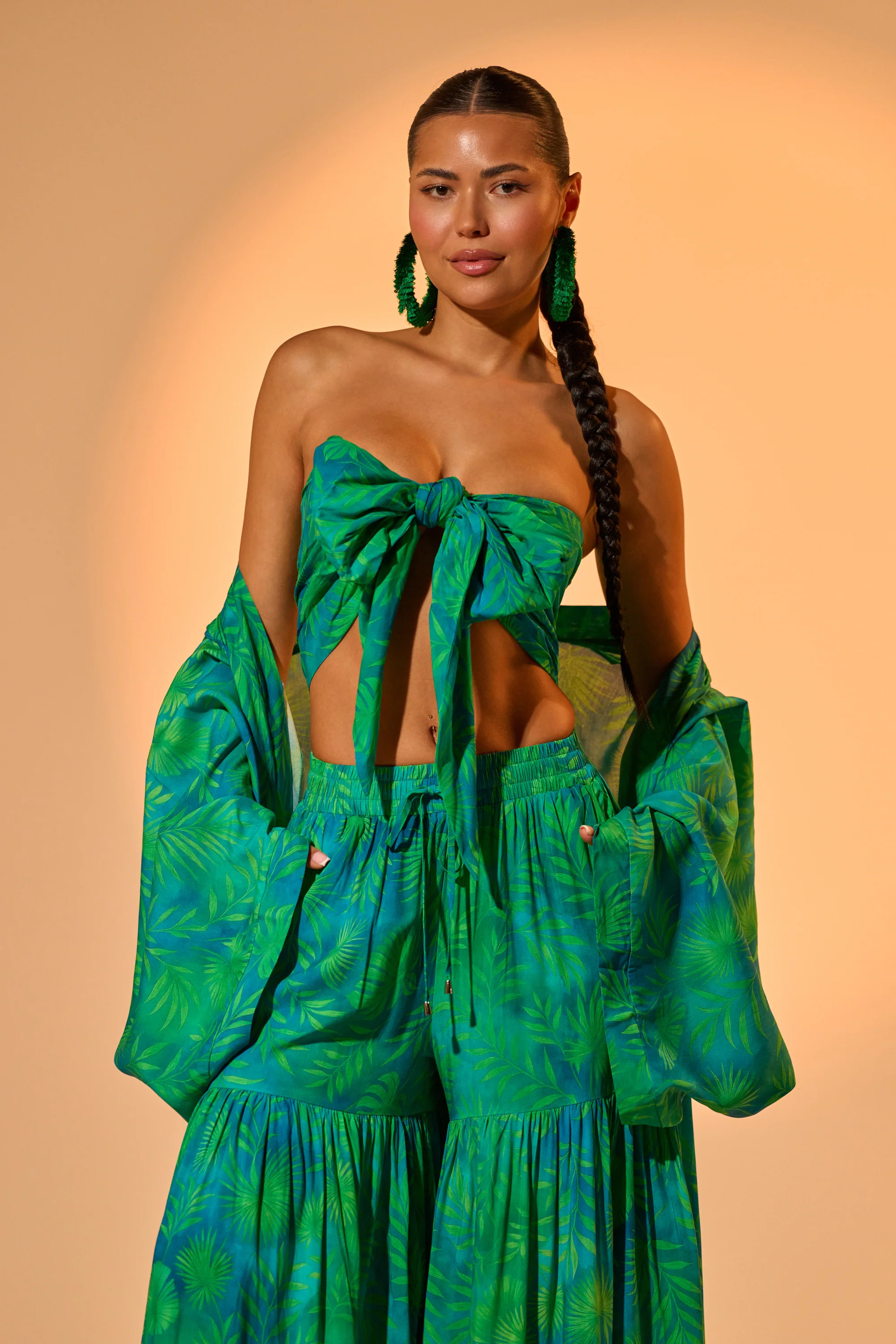 INTO THE GARDEN BRALETTE IN GREEN | AKIRA