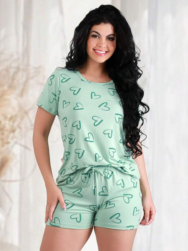 Pijama Short Doll Suede Manga Curta Camishort Confortável Feminino REF: CAMISHORT | SHEIN