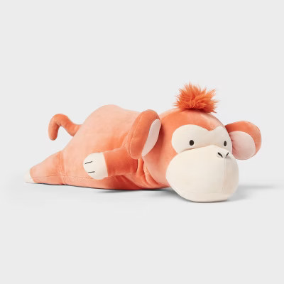 Monkey Weighted Plush Kids' Throw Pillow Orange - Pillowfort™ | Target