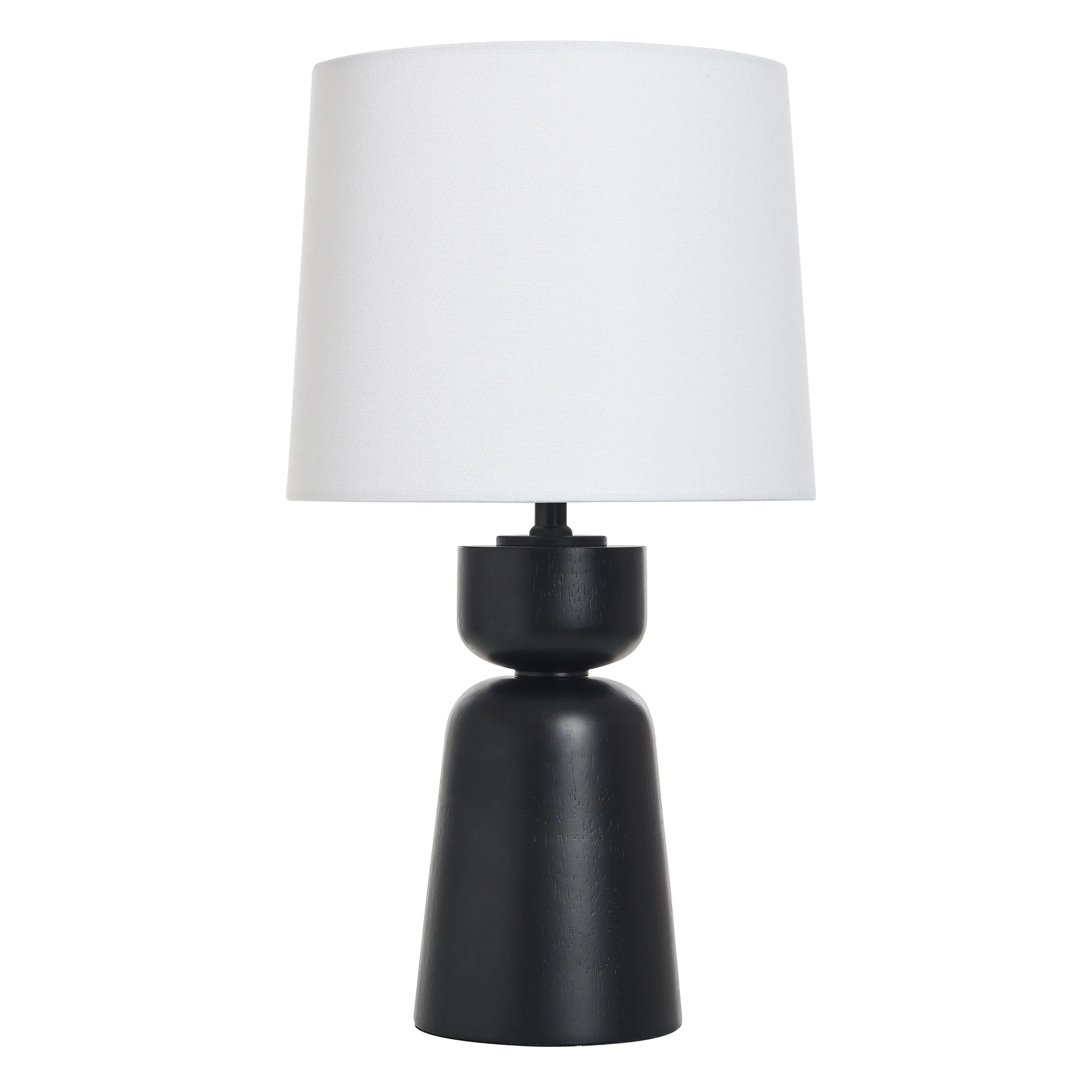 Better Homes & Gardens Wood Totem Table Lamp with White Linen Shade, 10"L x 10"W x 18"H | Walmart (US)