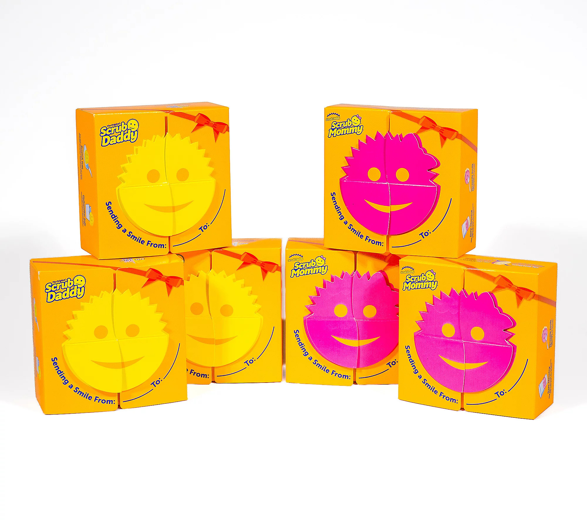 Scrub Daddy & Scrub Mommy 6pc Indl Sponges in Gift Boxes | QVC