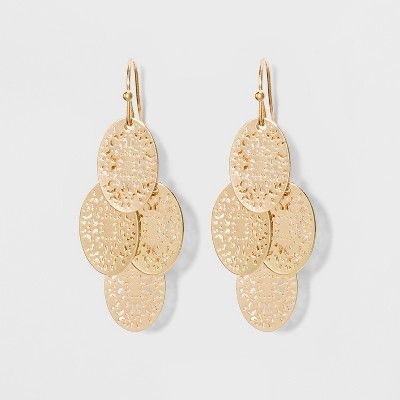Filigree Chandelier Earrings - A New Day™ Gold | Target