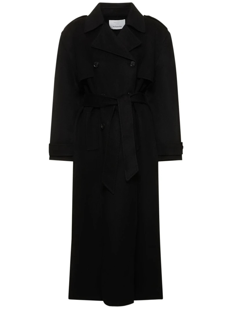 Nikola padded wool trench coat - The Frankie Shop - Women | Luisaviaroma | Luisaviaroma