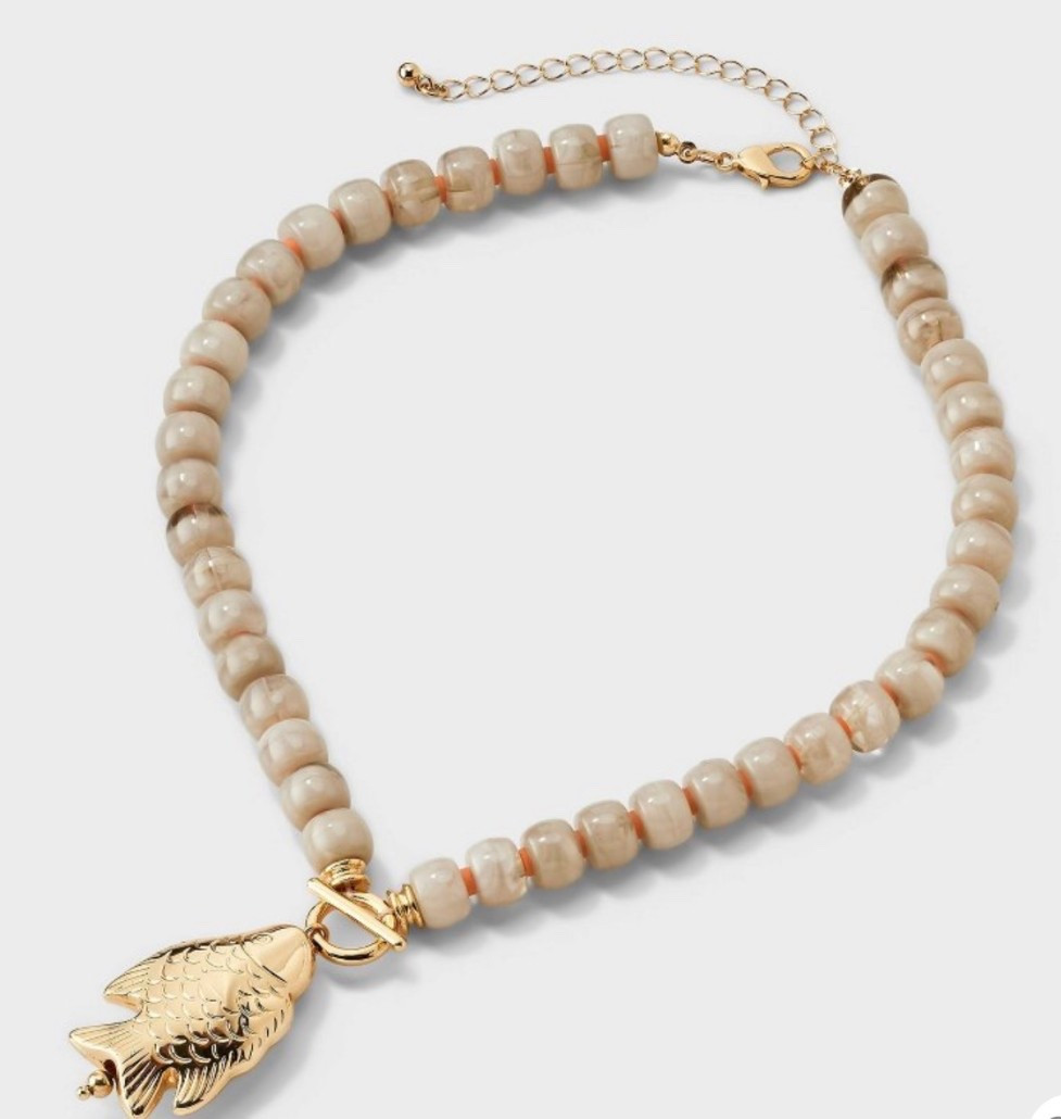 Beaded fish pendant necklace #target #jewelry #accessories 

#LTKMothersDay