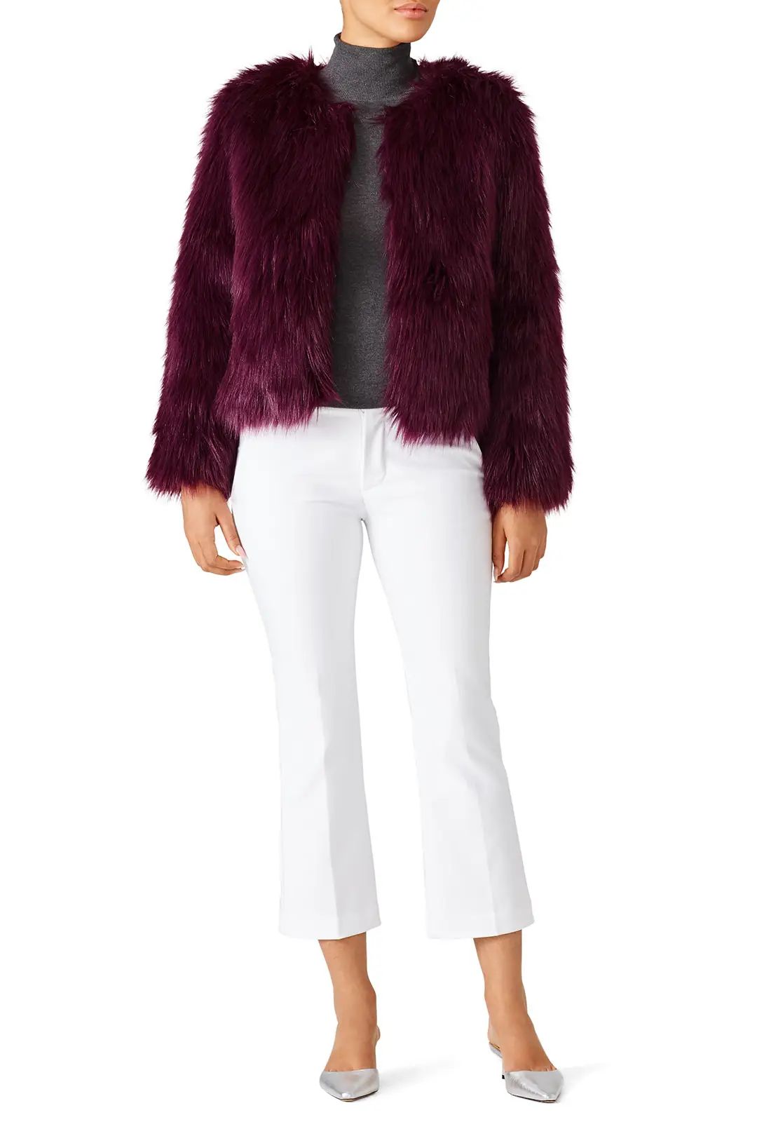 Unreal Fur Plum Faux Fur Jacket | Rent The Runway