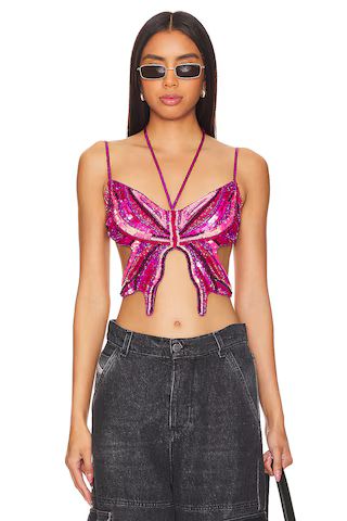 h:ours Carola Embellished Top in Pink from Revolve.com | Revolve Clothing (Global)
