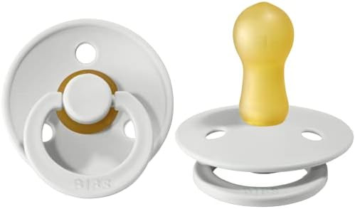 BIBS Baby Pacifier | BPA-Free Natural Rubber | Made in Denmark | Haze 2-Pack (0-6 Months) | Amazon (US)