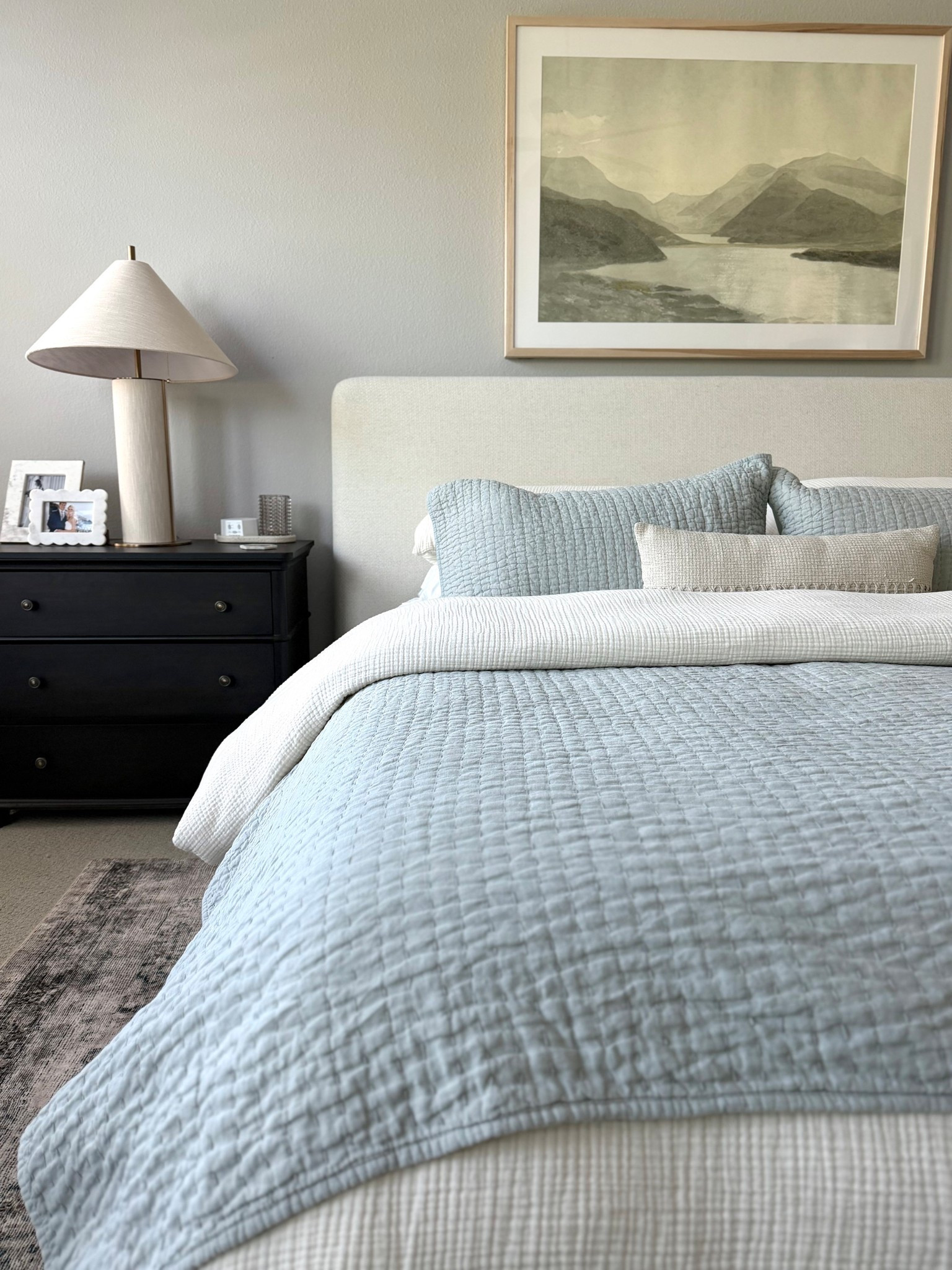 I loved adding a pop of blue for spring in combination with my other neutral layers! 💙

Spring bedding, primary bedroom, quilt, silky sheets, layered bed 
@Quince  #quincepartner #ad

#LTKSeasonal #LTKHome