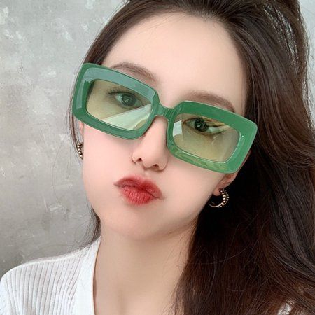 Fashion Green Sunglasses for Women Korean Style Eye Protection Ladies Sunglasses for Traveling Drivi | Walmart (US)