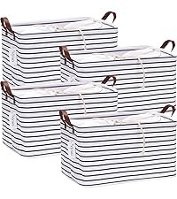 Hinwo 31L Large Storage Bins, Closet Organizers and Storage, Shelf Baskets, Foldable Clothes Stor... | Amazon (US)
