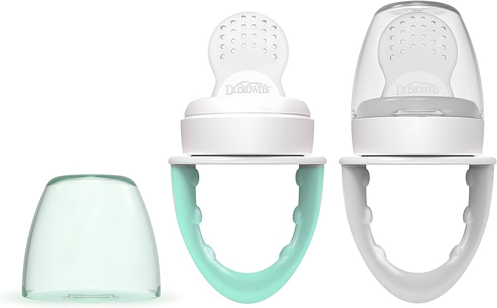 Dr. Brown's Fresh First Silicone Feeder, Mint & Grey, 2 Count | Amazon (US)