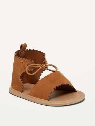 Scalloped Faux-Suede Gladiator Sandals for Baby | Old Navy (US)
