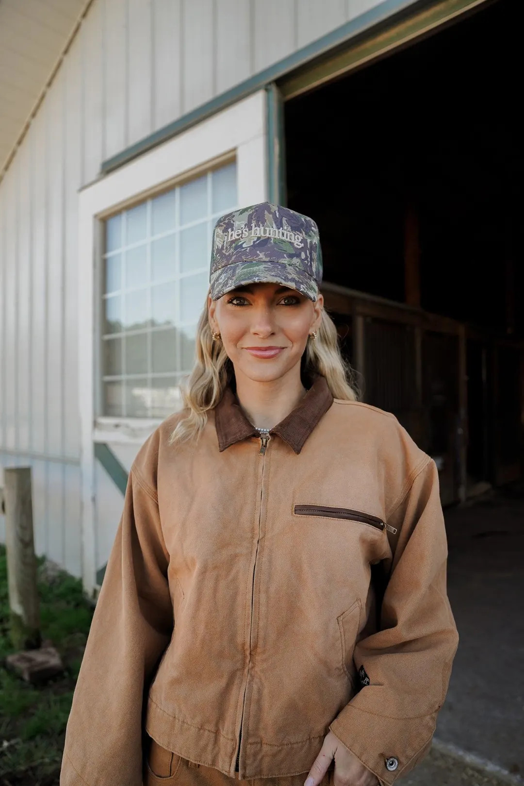 He's Hunting - Camo Vintage Trucker Hat - Etsy | Etsy (US)