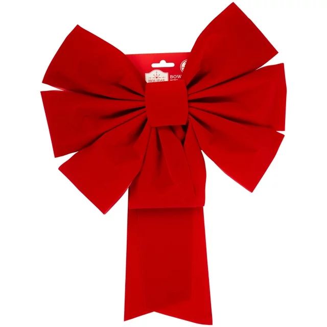 Solid Red Velvet Bows, 23 in, by Holiday Time - Walmart.com | Walmart (US)