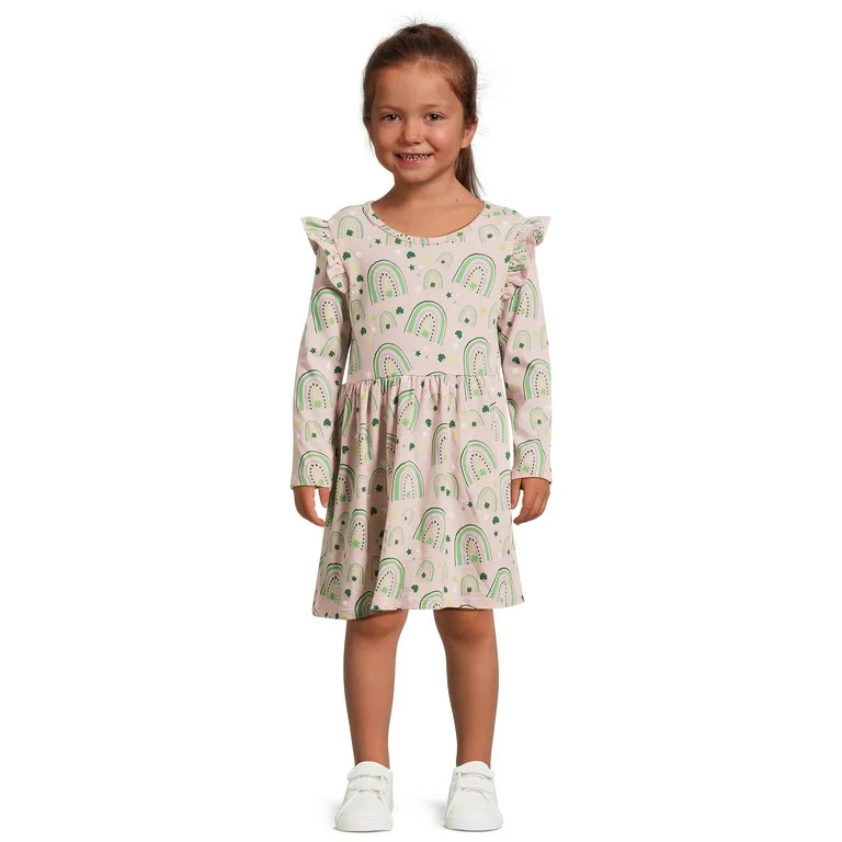 Wonder Nation St. Patrick's Day Toddler Girl Knit Dress, Sizes 12M-5T | Walmart (US)