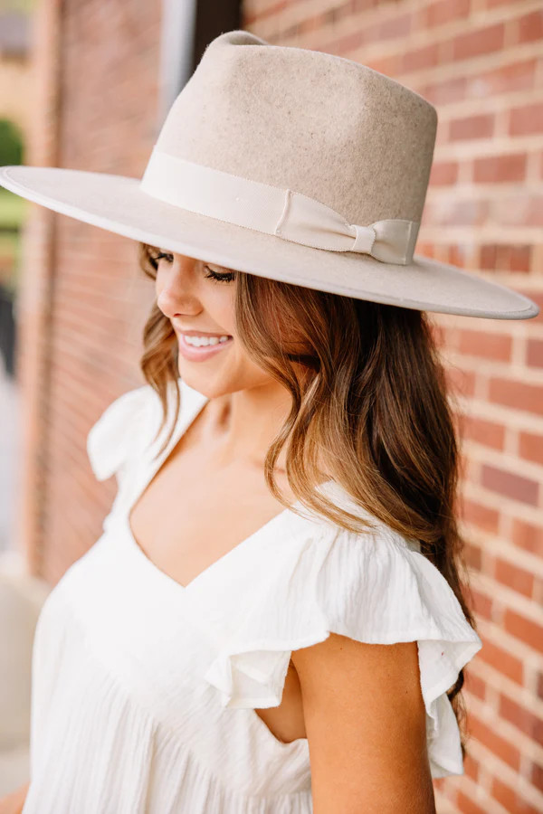 Olive & Pique: Doing Just Fine Oatmeal White Hat | The Mint Julep Boutique
