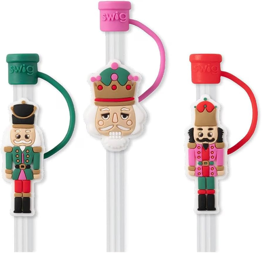 Swig Straw Toppers Set, 3 Reusable Straws with 3 Silicone Straw Covers, Straw Cover Cap with Cust... | Amazon (US)