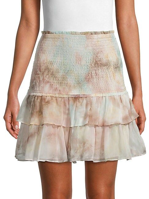 Tie-Dye Tiered Ruffle Skirt | Saks Fifth Avenue OFF 5TH