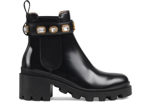 Gucci Leather ankle boot with belt | Gucci (US)