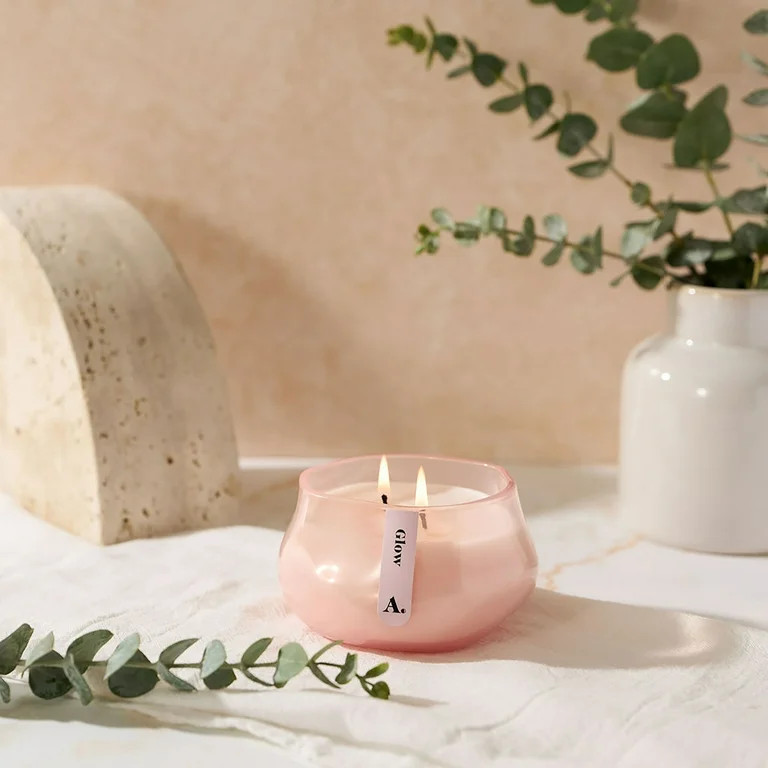 Allswell Glow (Vanilla + Pear + Coconut) Scented 1-Wick Organic Blown Jar Spa Candle 8oz. | Walmart (US)