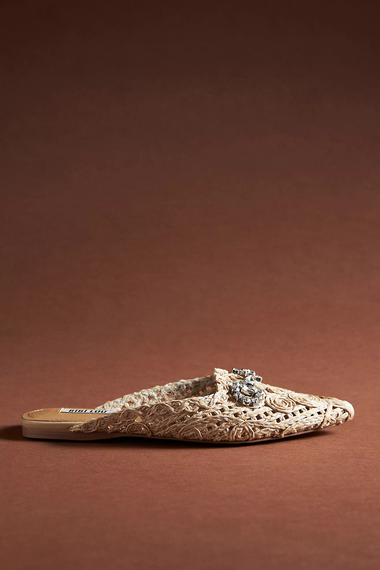 Bibi Lou Embellished Woven Mules | Anthropologie (US)