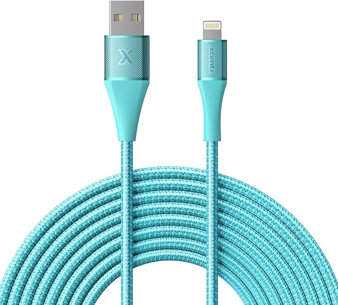 Xcentz iPhone Charger 10ft, MFi Certified Lightning Cable, Braided Nylon High-Speed iPhone Cable ... | Amazon (US)