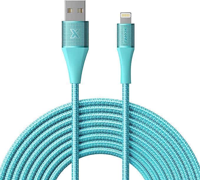 Xcentz iPhone Charger 10ft, MFi Certified Lightning Cable, Braided Nylon High-Speed iPhone Cable ... | Amazon (US)