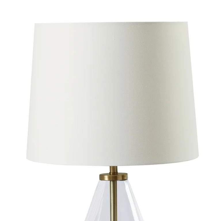 Better Homes & Gardens Glass with Brass Base Table Lamp, 18" H | Walmart (US)