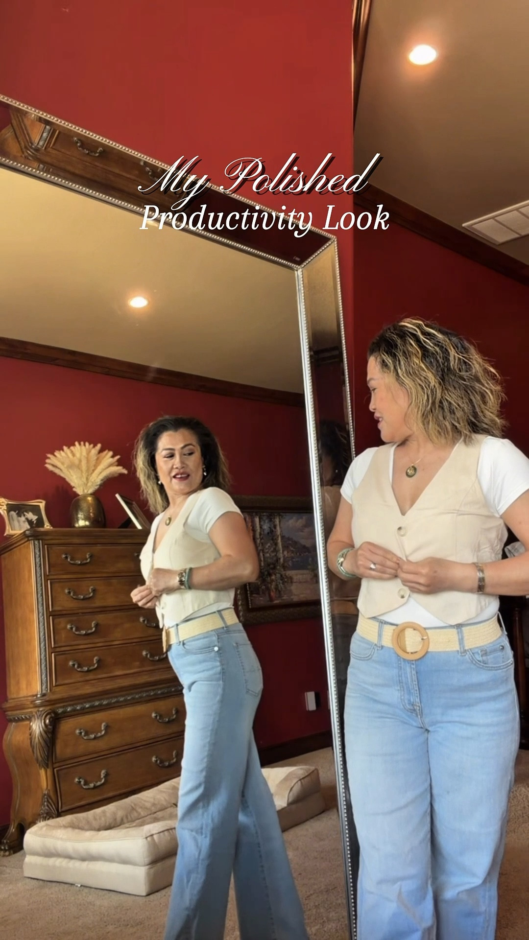 ✨ The official Boss Lady uniform for Spring. 💼✨
I believe every busy woman needs a couple of foolproof, uniform-style outfits per season to completely eliminate decision fatigue. This is efficient fashion.
When you know exactly what works, you free up mental space for everything else on your to-do list. Right now, this linen vest, basic tank, and relaxed denim combo is my go-to for looking polished with zero effort.
Who else is on team #UniformStyle? 🙋‍♀️
#OOTD #EfficientFashion #Workwear #CapsuleWardrobe #DenimStyle #LessDecisionMaking

#LTKstorytime #LTKOver40 #LTKPetite