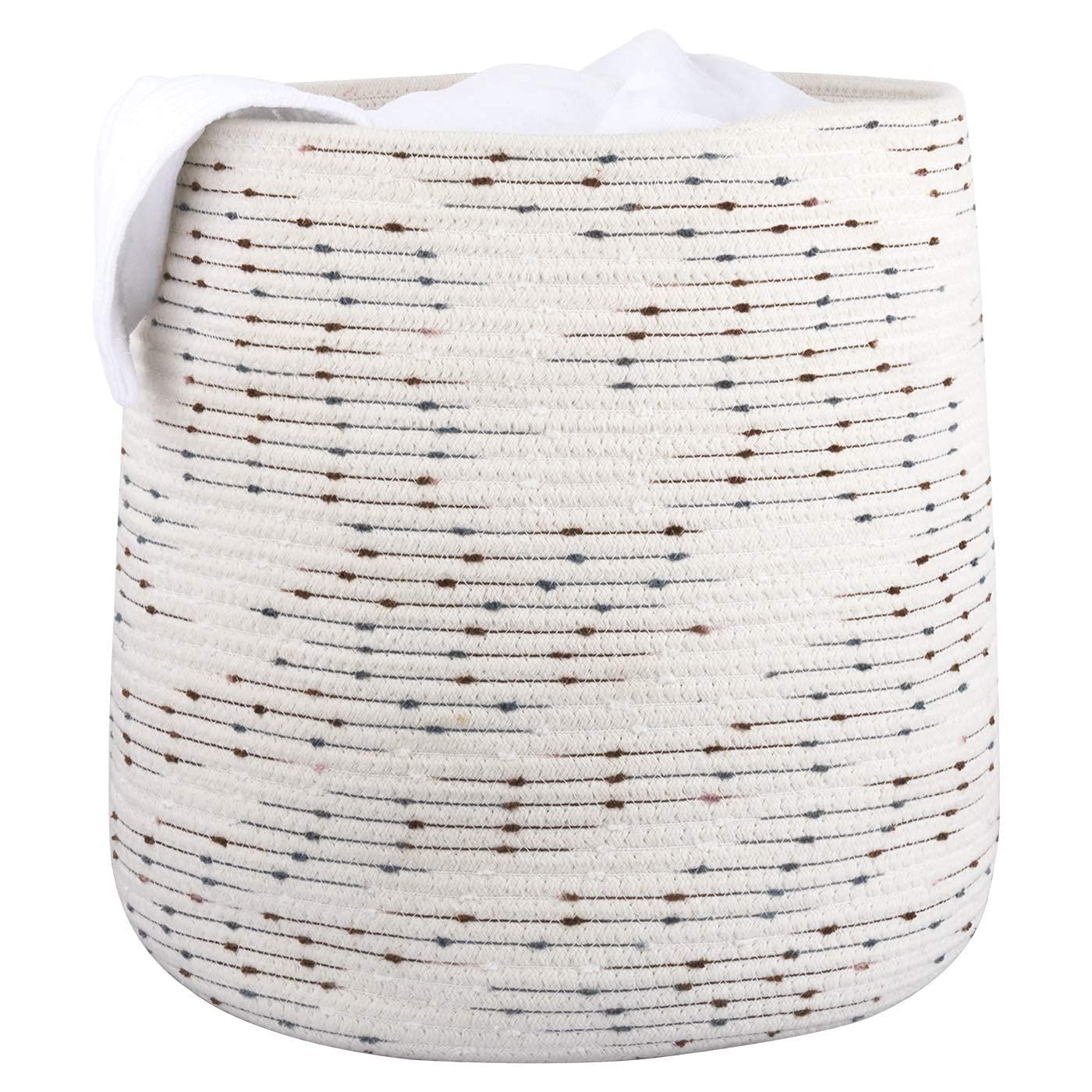 LA JOLIE MUSE 15” Large Cotton Rope Storage Basket, Versatile Organization and Storage Bin Orga... | Amazon (US)