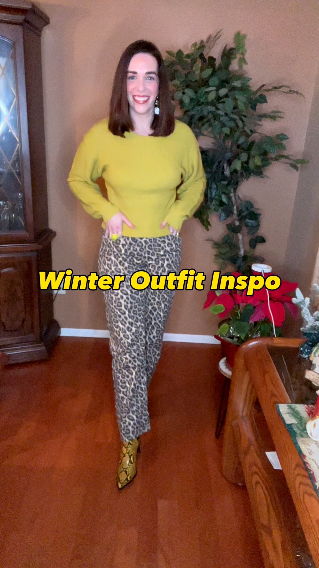 Lime green sweater (small). Leopard jeans (5). Yellow snakeskin boots (8.5). #sweater #limegreensweater #jeans #leopardjeans #boots #snakeskinboots #yellowboots #winteroutfit 
Winter Outfit 
Winter capsule wardrobe 

#LTKSeasonal #LTKFindsUnder50 #LTKFindsUnder100